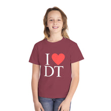 Load image into Gallery viewer, I ❤️ DT Youth Tee - DT Cares: Be Who You Needed Growing Up