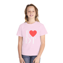 Load image into Gallery viewer, I ❤️ DT Youth Tee - DT Cares: Be Who You Needed Growing Up