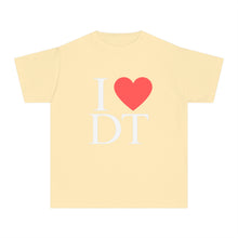 Load image into Gallery viewer, I ❤️ DT Youth Tee - DT Cares: Be Who You Needed Growing Up