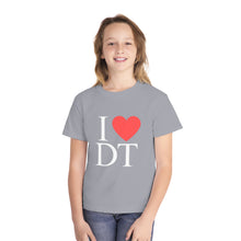 Load image into Gallery viewer, I ❤️ DT Youth Tee - DT Cares: Be Who You Needed Growing Up