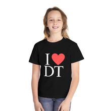 Load image into Gallery viewer, I ❤️ DT Youth Tee - DT Cares: Be Who You Needed Growing Up