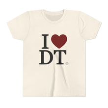 Load image into Gallery viewer, I ❤️  DT Youth Tee - DT Cares: Be Who You Needed Growing Up