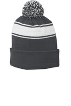 Load image into Gallery viewer, Sport-Tek® Stripe Pom Pom Beanie | STC28