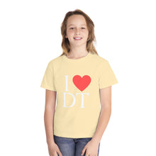Load image into Gallery viewer, I ❤️ DT Youth Tee - DT Cares: Be Who You Needed Growing Up